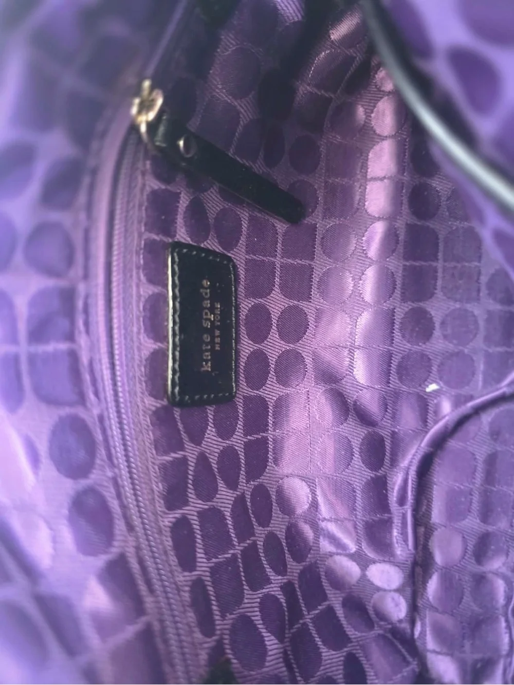 Kate Spade black pebbled leather shoulder bag